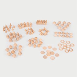 TickiT giocattolo in legno tesori set naturale 120 pezzi educativo