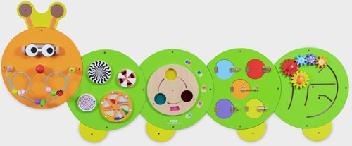 Viga Toys giocattolo educativo pannelli murali attività bruco legno FSC