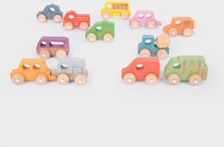 TickiT set veicoli in legno - giocattolo educativo colorato 12 pezzi