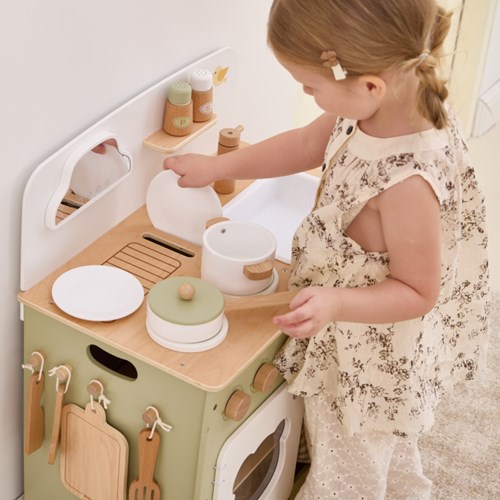 PolarB cucina in legno per bambini - set cucina multicolore-3
