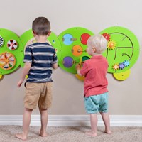 Viga Toys giocattolo educativo pannelli murali attività bruco legno FSC-3