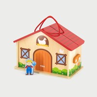 Viga Toys fattoria set da gioco giocattolo in legno con accessori