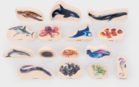 tickit Wooden Sea Life Blocks - Pk15
