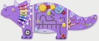 Viga Toys pannello murale dinosauro educativo in legno - gioco motricità