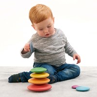 TickiT Bottoni in Legno Arcobaleno - Gioco e Educativo-2