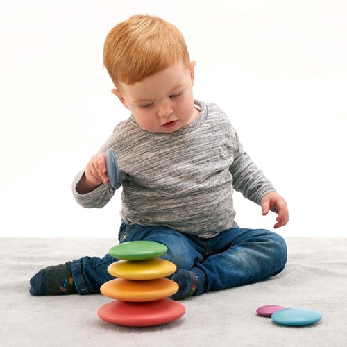TickiT Bottoni in Legno Arcobaleno - Gioco e Educativo-2