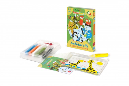 Sabbiarelli set creativo pittura con la sabbia - Mini Baby Animali - kit creativo