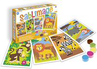 Sentosphère set creativa mosaici di sabbia animali africani per bambini