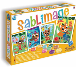 Sentosphère set creativo quadri di sabbia animali musicisti bambini