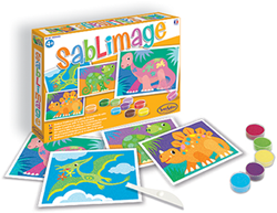 Sentosphère set creativa dinosauri - quadri di sabbia per bambini