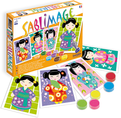 Sentosphère pittura con la sabbia Kokeshi set creativo giocattolo