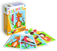 Sentosphère kit creativo pittura con sabbia Mini Animali Coccolosi bambini