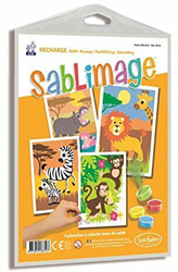 Sentosphère Sablimage ricarica animali africani 18x25 cm arte della sabbia