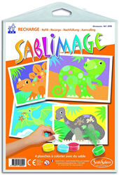 Sentosphère set creativo Sablimage ricarica Dinosauri 18x25 cm quadri di sabbia