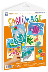 Sentosphère set creativo Sablimage ricarica pesci e delfini 18x25 cm