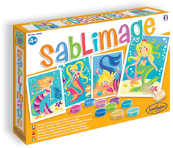 Sentosphère set creativa sirene pittura con sabbia per bambini