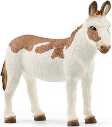 Schleich figura animale da fattoria asino americano maculato giocattolo