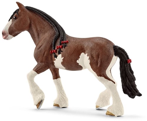 Schleich Farm World cavalla Clydesdale figura giocattolo - cavallo realistico