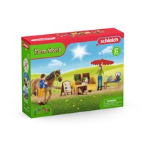 Schleich Farm World bancarella mobile - set gioco fattoria bambini-2
