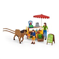 Schleich Farm World bancarella mobile - set gioco fattoria bambini-3