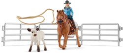 Schleich Schleich Farm World Team roping met cowgirl