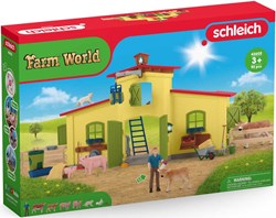 Schleich giocattoli da fattoria Grande Stalla con animali e accessori