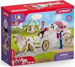 Schleich HORSE CLUB Set di gioco Carrozza nuziale con cavallo e personaggi