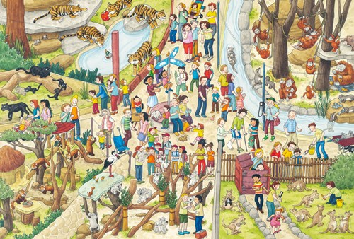 Schmidt puzzle animali - 3x48 pezzi - divertimento allo zoo per bambini-2