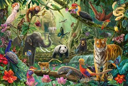 Schmidt puzzle animali della giungla - puzzle wildlife colorato 100 pezzi