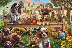 Schmidt puzzle cani e gatti - 200 pezzi - divertimento colorato
