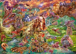 Schmidt puzzle Dragons - puzzle fantasy da 2000 pezzi