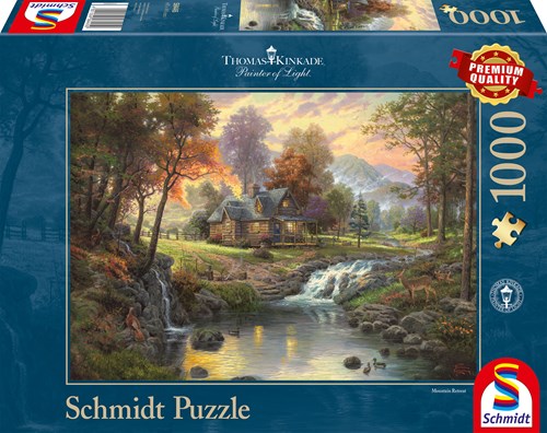 Schmidt puzzle Mountain Retreat - 1000 pezzi - paesaggio Thomas Kinkade-2