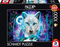 Schmidt puzzle Neon Arctic Wolf - puzzle 1000 pezzi lupo artico-2