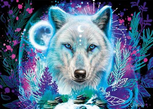 Schmidt puzzle Neon Arctic Wolf - puzzle 1000 pezzi lupo artico