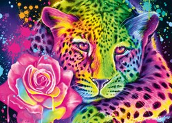 Schmidt puzzle Leopardo Arcobaleno Neon - 1000 pezzi colorato