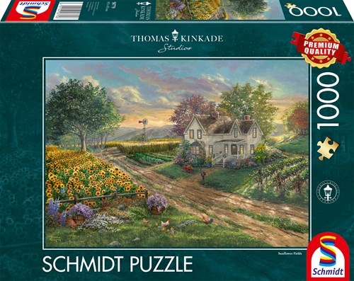 Schmidt puzzle campi di girasoli - puzzle da 1000 pezzi-2