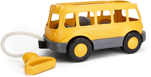 Green Toys scuolabus giocattolo - bus ecologico con manico in corda
