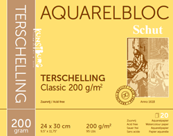 Schut carta per acquerello Terschelling 24x30 cm 200gr 20 fogli pittura