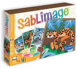 Sentosphère set creativa sabbia colorata gatti selvatici - box gioco creativo
