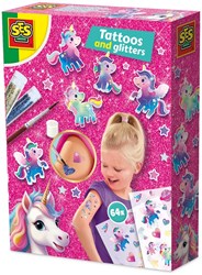 Ses tatuaggi e glitter unicorno - kit creativo per bambini