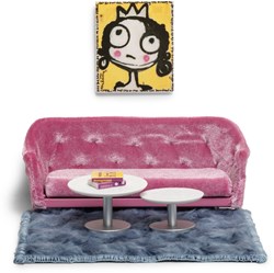 Lundby set soggiorno casa delle bambole rosa - mobili stanza giochi
