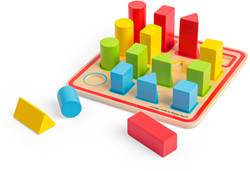 BigJigs puzzle di forme in legno giocattolo educativo legno FSC