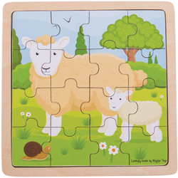 Puzzle di pecora e agnello Bigjigs