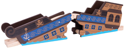 BigJigs accessorio ponte relitto ferroviario in legno pirati