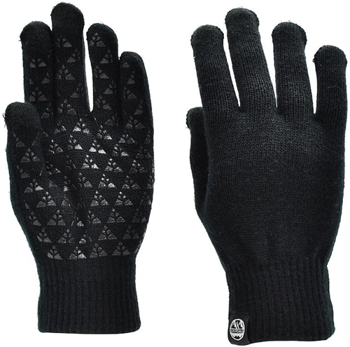 Six Peaks guanti invernali lavorati a maglia - nero - sport & touchscreen