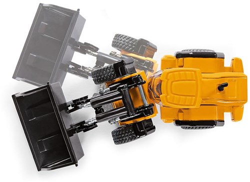 Siku veicolo da cantiere JCB 457 pala gommata 1:87 giallo nero metallo plastica-3