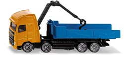 Siku camion gru Volvo giocattolo con gru girevole e cassone ribaltabile