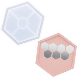 Jesmonite stampo in silicone sottobicchiere esagono 11,5x10 cm flessibile