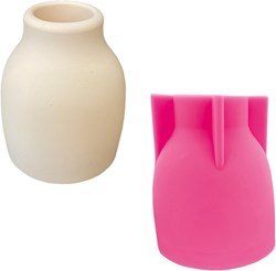 Jesmonite stampo in silicone vaso ovale 12,5x15cm forma DIY