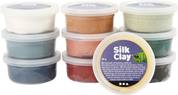 Creativ Company Silk Clay pasta modellabile colori pastello set 10x40g